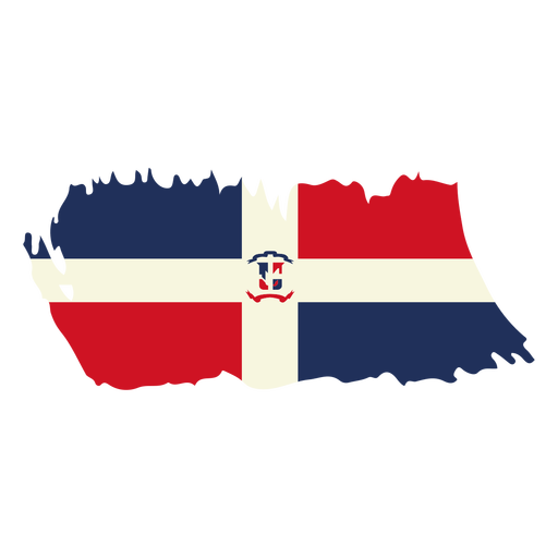 Dominican republic brushy flag design