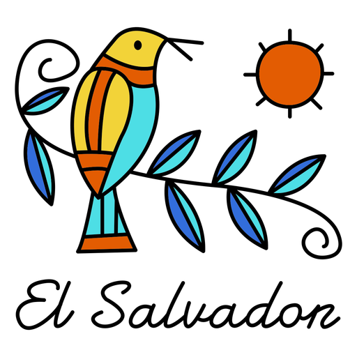 El salvador bird illustration design PNG Design