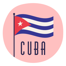 Flaches Design des Flaggenkuba-Nationalismus PNG-Design
