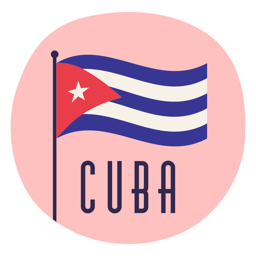 Bandeira cuba nacionalismo design plano