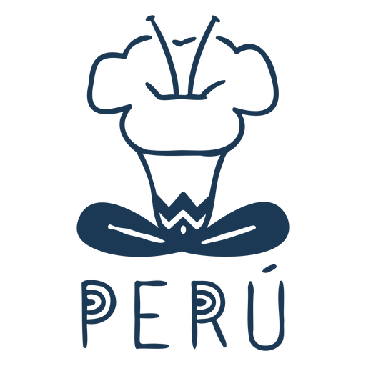 Blumen Peru Zitat Silhouette Design PNG-Design