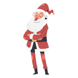 Papai Noel com braços cruzados Desenho PNG