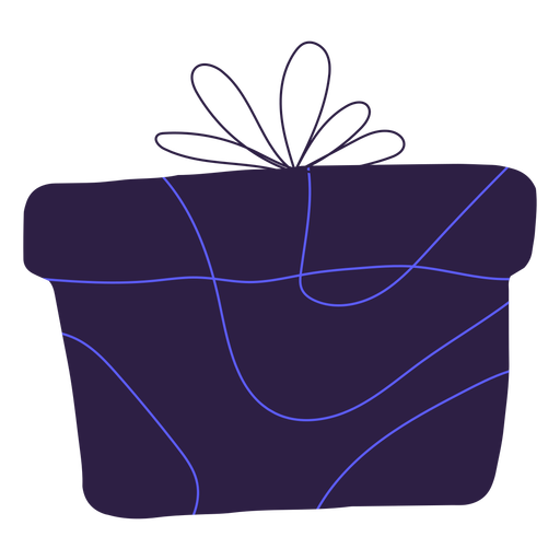 Gift box dark packaging illustration - Transparent PNG & SVG vector file