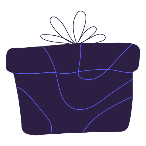 Gift box dark packaging illustration PNG Design