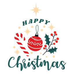 Desenho de doces e enfeites de Natal feliz Desenho PNG