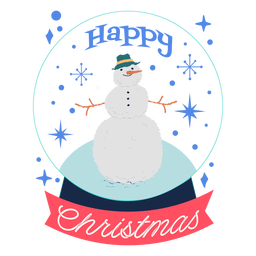 Frohe Weihnachten Schneemann Design PNG-Design