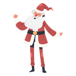Ilustração do personagem feliz papai noel Desenho PNG