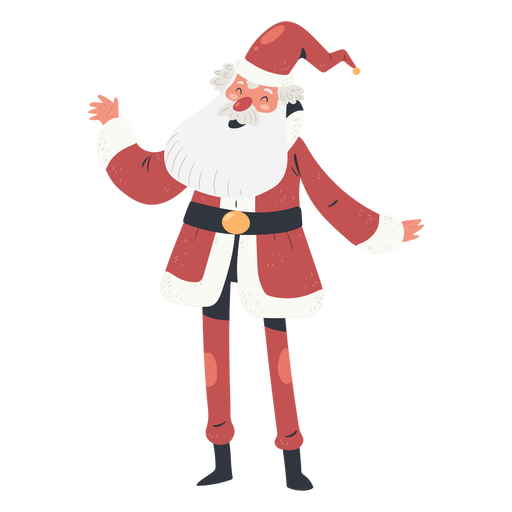 Glückliche Weihnachtsmann-Charakterillustration PNG-Design