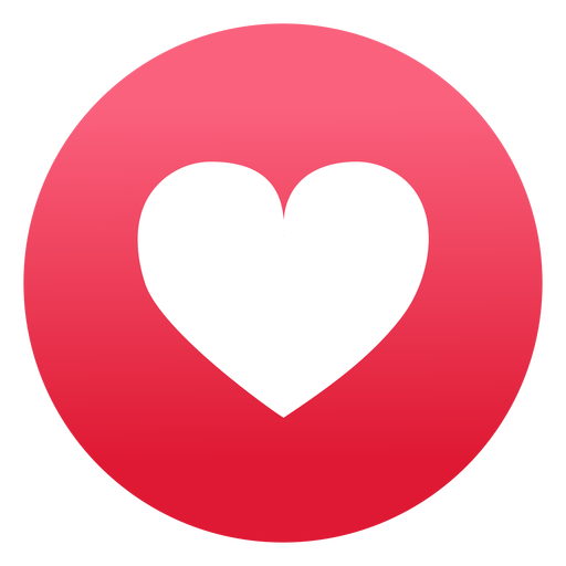 Heart icon flat design PNG Design