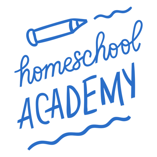Homeschool academy lettering PNG Design