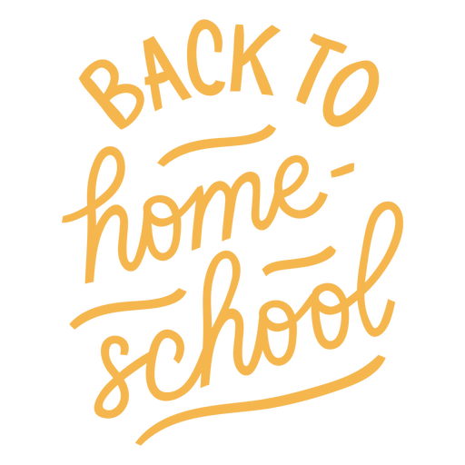 Homeschool back lettering PNG Design