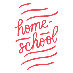 Homeschool italics design PNG Design Transparent PNG