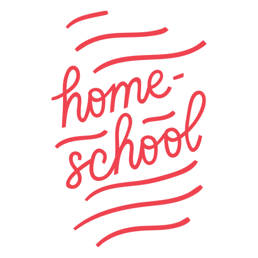 Homeschool kursiv Design PNG-Design