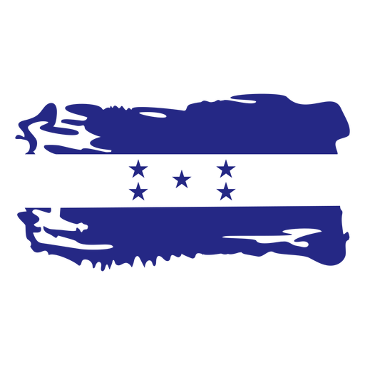 Dise?o de la bandera de Honduras Brushy Diseño PNG