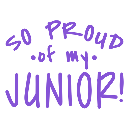 Junior year proud lettering PNG Design