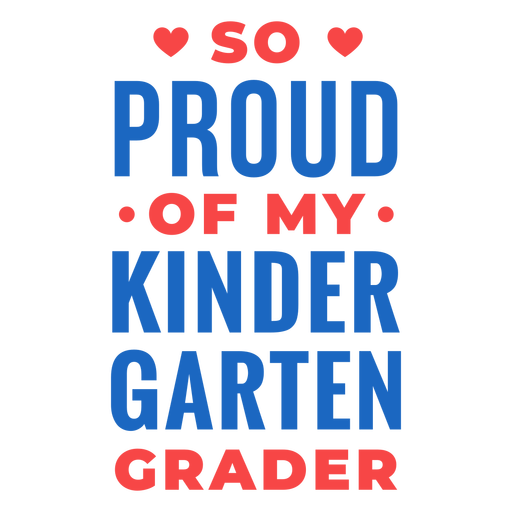 Kindergarten proud lettering PNG Design