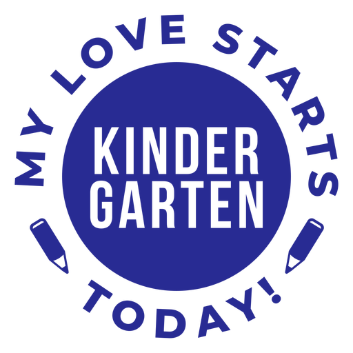 Kindergarten heute Kreis Design PNG-Design