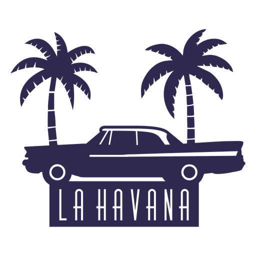 La havana traditional car illustration
