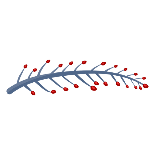 Leafy christmas branch PNG Design