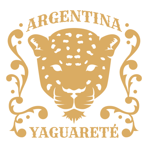 Insignia del pa?s leopardo argentina Diseño PNG