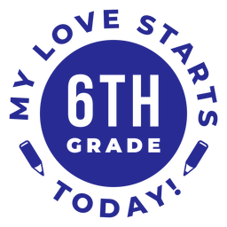 Letras encantadoras 6to grado Diseño PNG