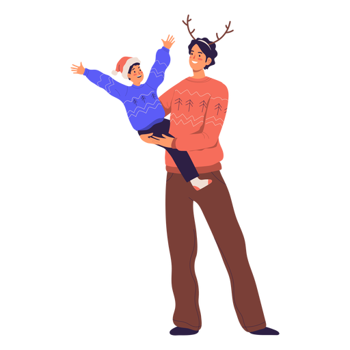 Download Man and boy raising arms illustration - Transparent PNG ...