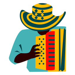 Man playing accordion illustration