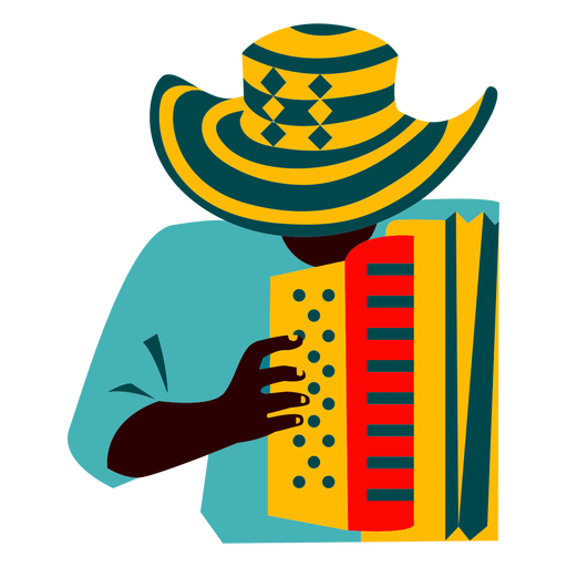 Hombre tocando la ilustración de acordeón