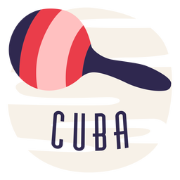 Diseño plano maraca cuba country Diseño PNG