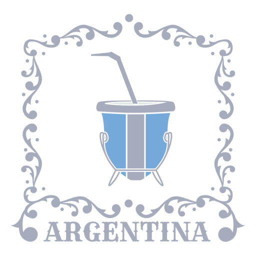 Mate bebida tradicional argentina Diseño PNG