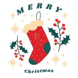 Frohe Weihnachten Grußabzeichen PNG-Design