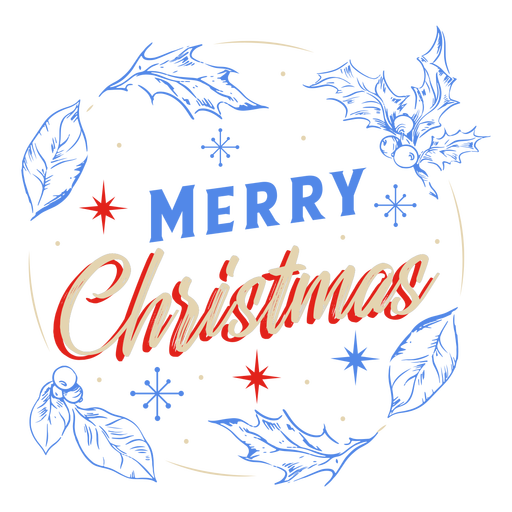 Download Merry christmas mistletoe badge design - Transparent PNG ...