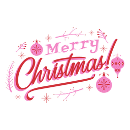 Emblema de design de enfeite de feliz natal Desenho PNG