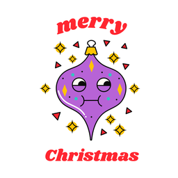 Diseño divertido del ornamento de la Feliz Navidad Diseño PNG