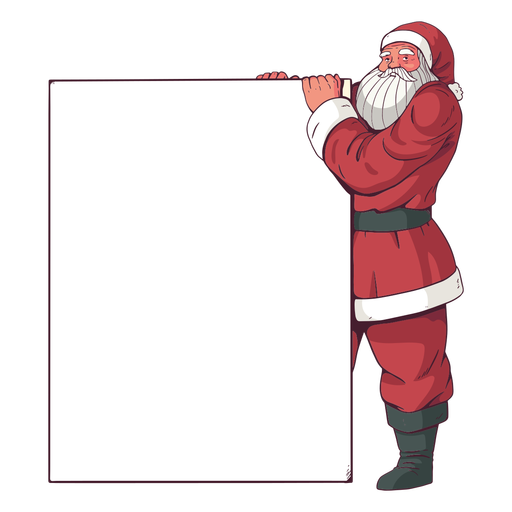 Merry christmas board Santa Claus PNG Design