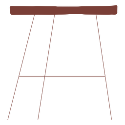 Minimalist table illustration PNG Design