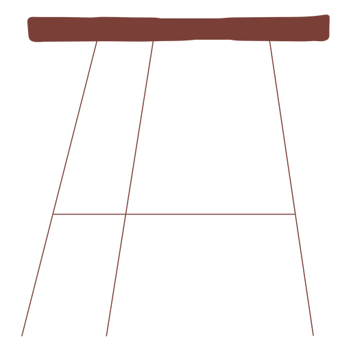 Minimalist table illustration PNG Design