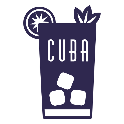 Mojito drinking cuba design