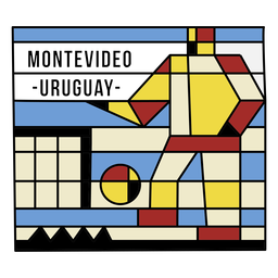 Montevideo traditionelle Malerei Figuren Illustration PNG-Design