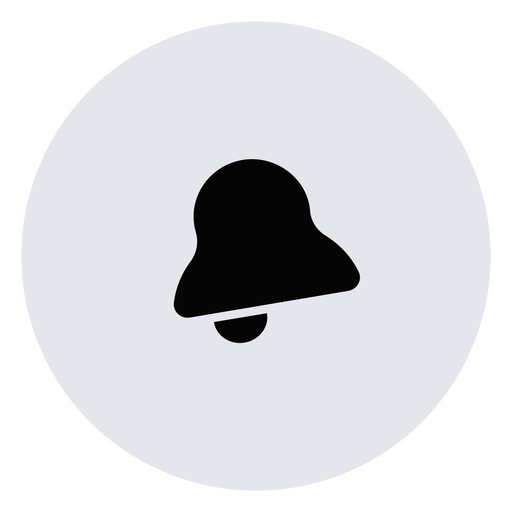 Notifications bell icon flat PNG Design