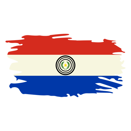 Dise?o de la bandera de Paraguay Brushy Diseño PNG