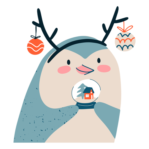 Ilustración de diseño de navidad de pingüino Diseño PNG