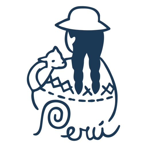Peru Andenfrau Design Silhouette PNG-Design