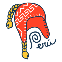 Peru traditional andean hat PNG Design