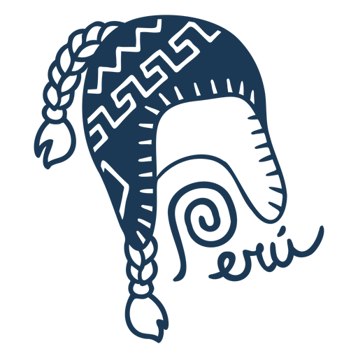 Peru traditional andean hat silhouette PNG Design