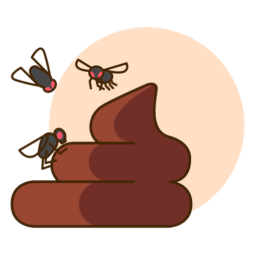 Poop fly icon