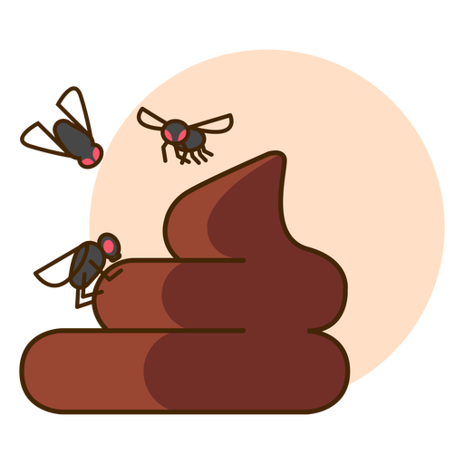 Poop fly icon PNG Design