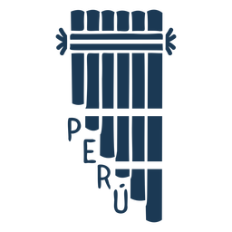 Projeto da silhueta do instrumento quia peru Desenho PNG