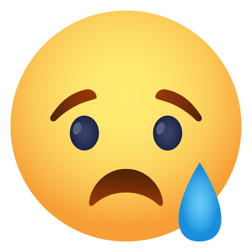 Sadly emoji icon PNG Design