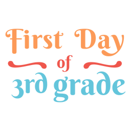 School 3rd grade colorful design PNG Design